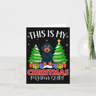 Tarjeta Estos son mis Navidades Pajama Labradoodle Dog Xma