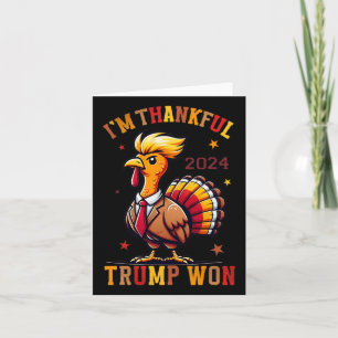 Tarjeta Estoy agradecido de que Trump ganara 2024 y llevar