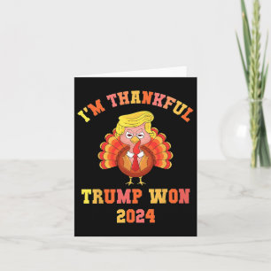 Tarjeta Estoy agradecido de que Trump ganara el Día de Gra