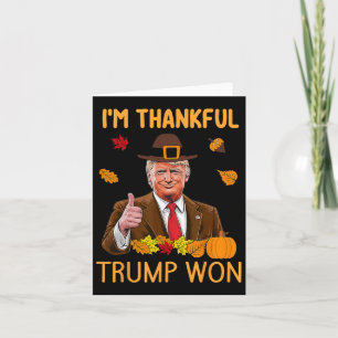 Tarjeta Estoy agradecido de que Trump ganara gracias a Tur