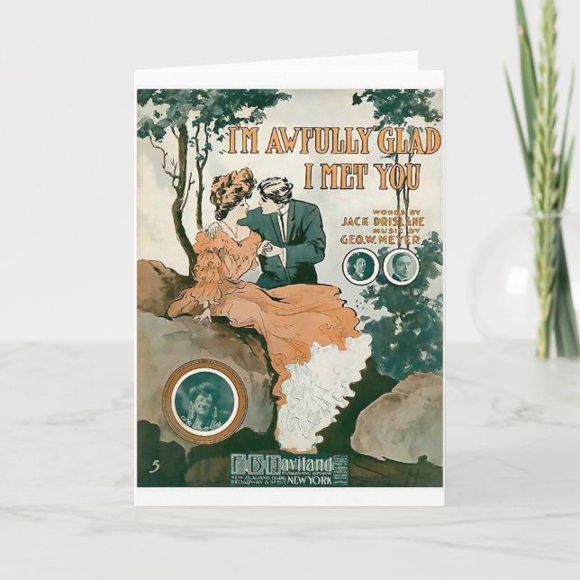 Tarjeta Estoy alegre tremendo yo le encontré (Anverso)