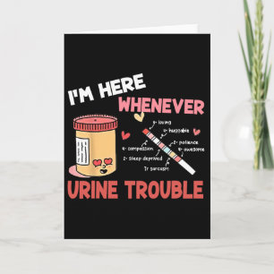 Tarjeta Estoy aquí cuando la orina es un problema San Vale