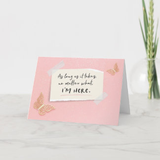 Tarjeta Estoy aquí para ti sin importar qué carta