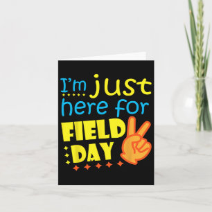 Tarjeta Estoy aquí por el día de campo feliz último día de