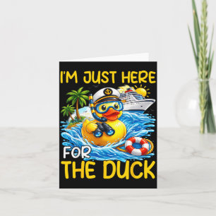Tarjeta Estoy aquí por el pato divertido crucero de vacaci