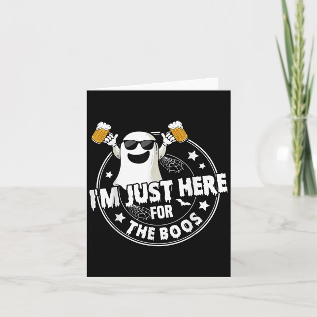 Tarjeta Estoy aquí por la compañía de boos (Anverso)