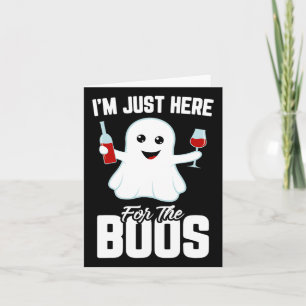 Tarjeta Estoy aquí por la divertida Halloween de Boos Wine