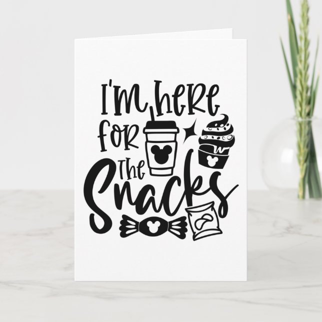 Tarjeta Estoy aquí por los bocadillos (Anverso)