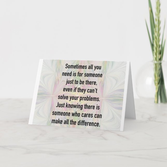 TARJETA ESTOY "AQUÍ POR TI" / VER "TÚ" PRONTO (Anverso)