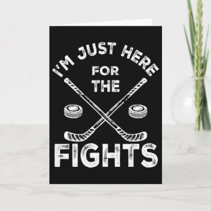 Tarjeta Estoy Aquí Solo Por Las Luchas Divertido Hockey _2