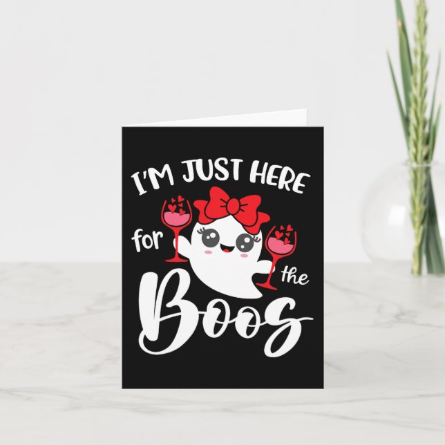 Tarjeta Estoy Aquí Solo Por Los Abucheos Fantasma Divertid (Anverso)