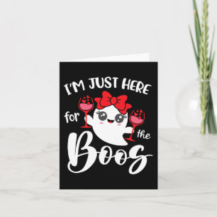 Tarjeta Estoy Aquí Solo Por Los Abucheos Fantasma Divertid