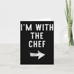 Tarjeta Estoy con el chef Disfraz divertido de pareja para
