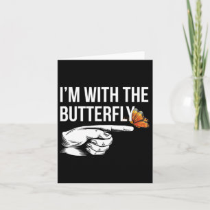 Tarjeta Estoy con el Fiesta mariposa haciendo juego de par