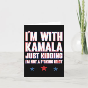 Tarjeta Estoy con Kamala solo secuestrando no idiotas retr