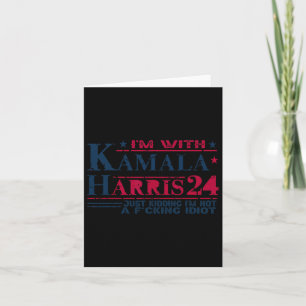 Tarjeta Estoy con Kamala solo secuestrando no idiotas retr