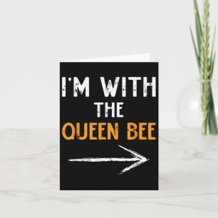 Tarjeta Estoy con las Mamáes de la pareja de abejas reina