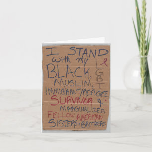 Tarjeta Estoy con mi LGBT, negro, musulmán, inmigrante