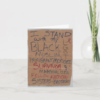 Tarjeta Estoy con mi LGBT, negro, musulmán, inmigrante