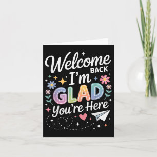Tarjeta Estoy Contenta De Que Estés Aquí, Bienvenido De Nu