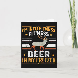Tarjeta Estoy en el gimnasio Deer Freezer Funny Dad Hunter