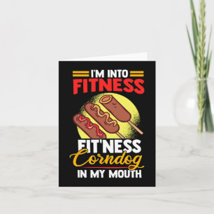Tarjeta Estoy en el gimnasio Fitness Fitness Corndog en mi