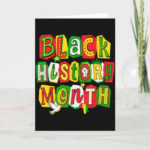 Tarjeta Estoy en el Mes de la Historia Negra Hombres Negro