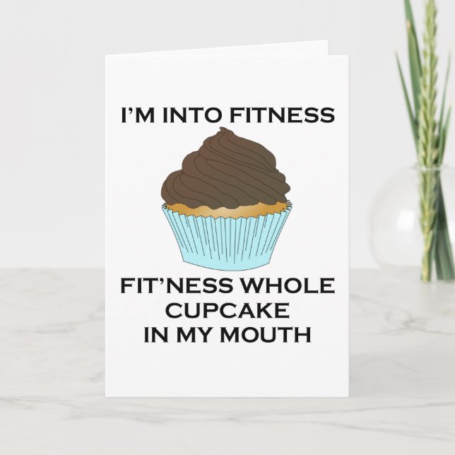 Tarjeta Estoy en el pastel de fitness (Anverso)