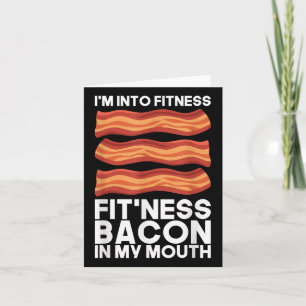 Tarjeta Estoy En Fitness Bacon En Mi Boca Camiseta Bbq Car