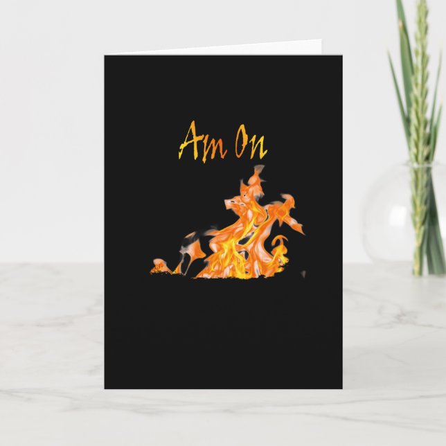 Tarjeta Estoy en fuego real (Anverso)