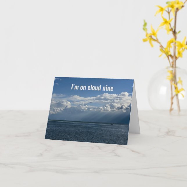 Tarjeta Estoy en la nube nueve, cuando estoy contigo - CAR (flor amarilla)