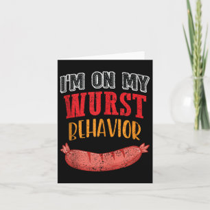 Tarjeta Estoy En Mi Comportamiento Wurst Bbq Grill Sausage