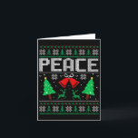 Tarjeta Estoy en paz - Yo vengo en paz Pareja fea coincide<br><div class="desc">Estoy en paz - Yo vengo en paz Pareja fea coincidente Navidad</div>