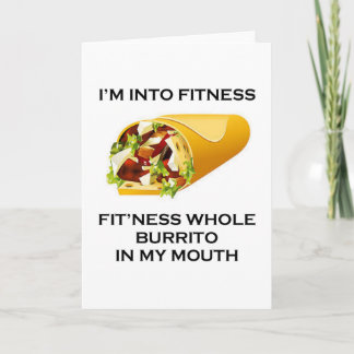 Tarjeta Estoy en un burrito de fitness