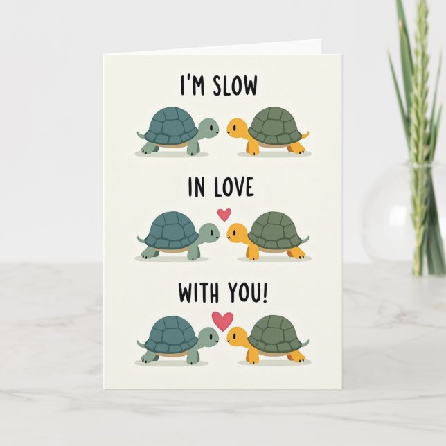 Tarjeta Estoy Enamorándome Lentamente De Ti (Anverso)