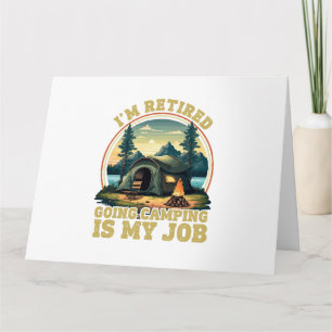 Tarjeta Estoy jubilado voy de camping