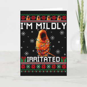 Tarjeta Estoy Levemente Irritado Marcus El Gusano Navidad