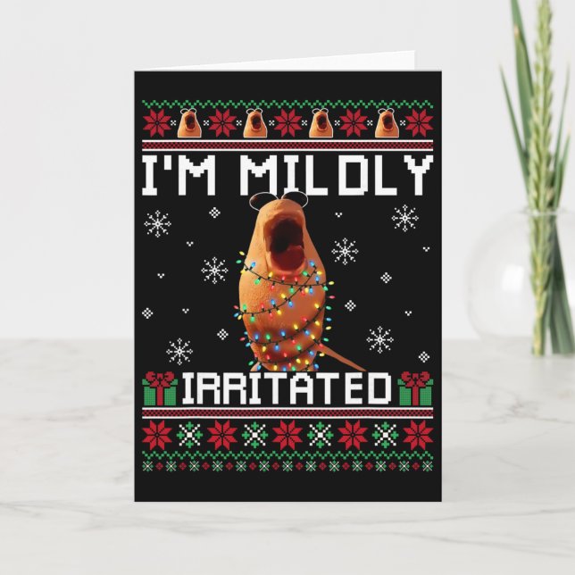 Tarjeta Estoy Levemente Irritado Marcus La Navidad Diverti (Anverso)