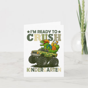 Tarjeta Estoy Listo Para Aplastar A Kindergarten T Rex Din