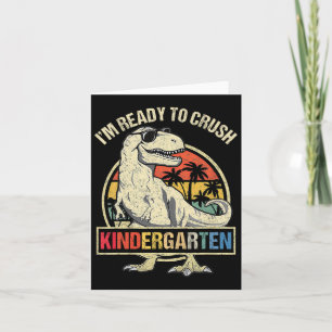 Tarjeta Estoy listo para aplastar a los niños de kindergar
