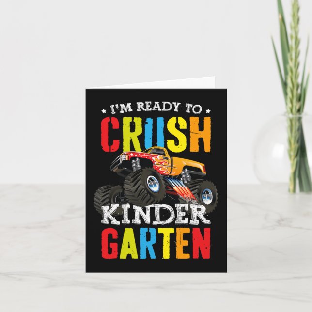 Tarjeta Estoy Listo Para Aplastar El Camión De Monstruo De (Anverso)