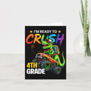 Tarjeta Estoy listo para aplastar el Camión Monstruo de 4º