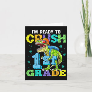 Tarjeta Estoy listo para aplastar el Ck de Dinosaurio de 1