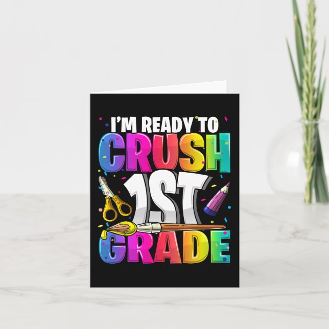Tarjeta Estoy listo para aplastar el primer grado de vuelt (Anverso)