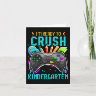 Tarjeta Estoy listo para aplastar el video de kindergarten