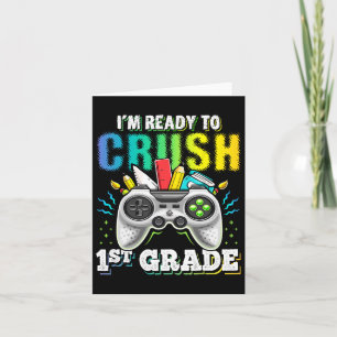 Tarjeta Estoy listo para aplastar el video de primer grado