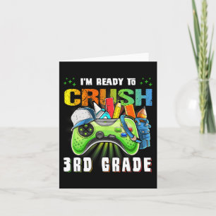 Tarjeta Estoy listo para aplastar el video de tercer grado