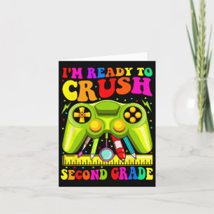 Tarjeta Estoy Listo Para Aplastar El Videojuego De 2º Grad