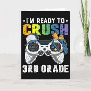 Tarjeta Estoy listo para aplastar el videojuego de 3er gra