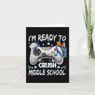 Tarjeta Estoy listo para aplastar el videojuego de la escu